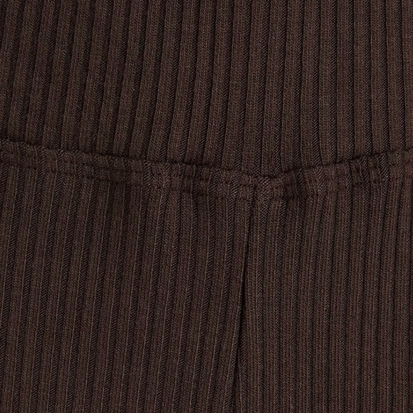 L'AGENCE Crawford Ribbed Stretch-Modal Jersey Wide-leg Pants - Picture 4 of 4